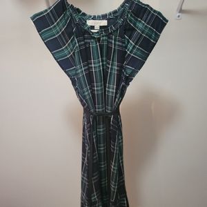 Loft green plaid dress. Size 4 new